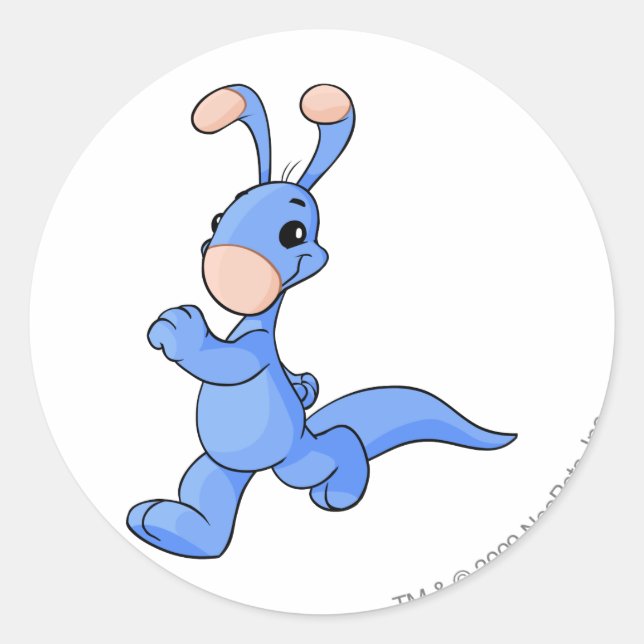 Sticker Rond Blumaroo bleu (Devant)