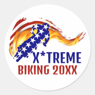 Sticker Rond BMX / VTT de PATRIOTISME AMÉRICAIN