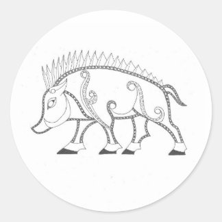 Sticker Rond Boar