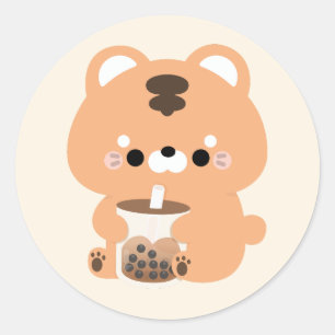 Sticker Rond Boba Tiger