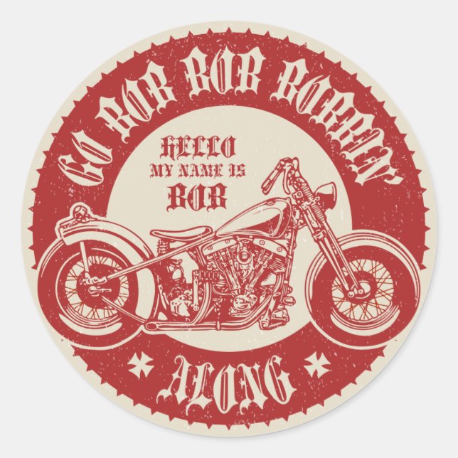 Sticker Rond Bobbin' Along (Devant)