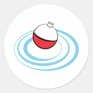Sticker Rond Bobeur de pêche