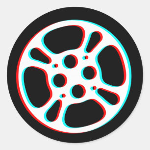 Sticker Rond Bobine de film/autocollant bobine de film