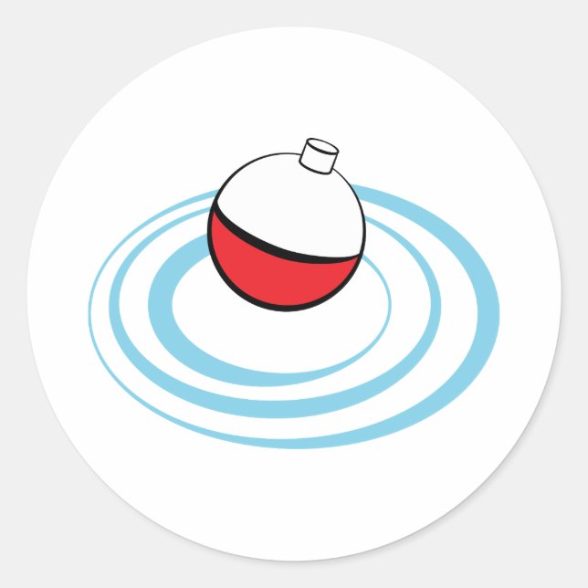 Sticker Rond Bobine de pêche (Devant)