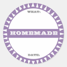 Sticker Rond bocal à conserves fait maison écrire sur pastel cu