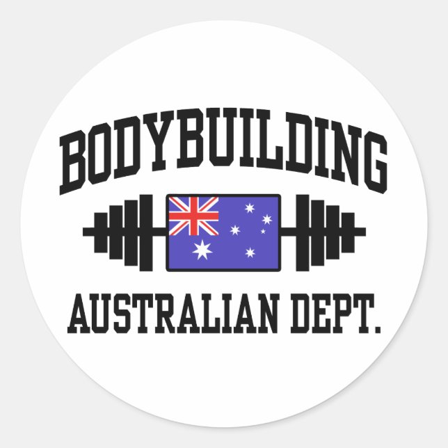 Sticker Rond Bodybuilder (Devant)