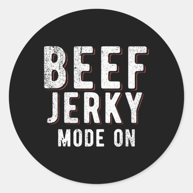 Sticker Rond Boeuf Jerky Moden Sur Boeuf Jerky (Devant)