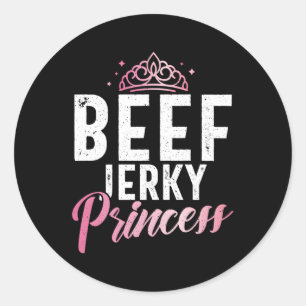 Sticker Rond Boeuf Jerky Princess