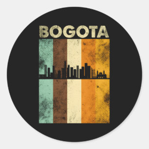 Sticker Rond Bogota Skyline Colombie Colombienne Amérique du Su