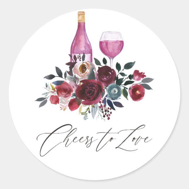 Sticker Rond Boho Bourgogne et dégustation de vins de la Marine (Devant)