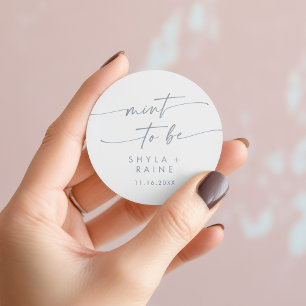 Sticker Rond Boho Chic Ardoise Bleu Mint À Être Favorisant Stic