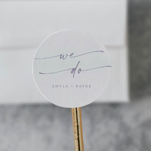 Sticker Rond Boho Chic Dusty Purple Nous Faisons Enveloppe Phoq