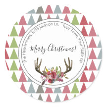 Boho Chic Merry Enveloppe Noël Sceau