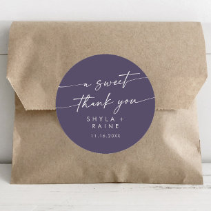 Sticker Rond Boho Chic Plum Purple A Sweet Merci Favoriser