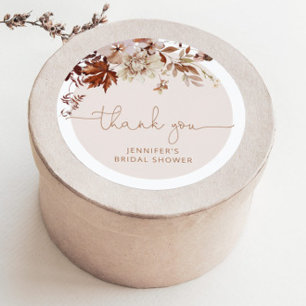 Sticker Rond Boho chute laisse la douche de la nuptiale