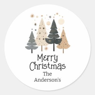 Sticker Rond Boho de Noël