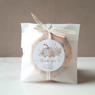 Sticker Rond Boho fall citrouille merci