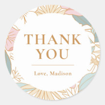 Boho Floral Merci Fête de Mariage
