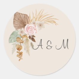 Sticker Rond Boho mariage en faveur emballage