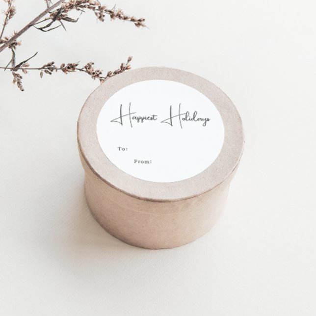 Sticker Rond Boho Moderne Les Vacances Les Plus Heureuses À De (Créateur téléchargé)