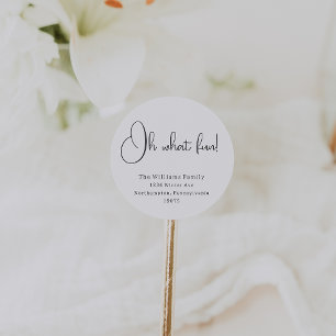 Sticker Rond Boho moderne Oh Quel Enveloppe amusante sceaux