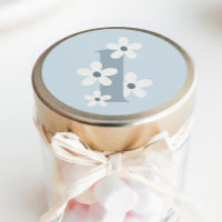 Boho Retro Daisy 1er Blue Super Anniversaire