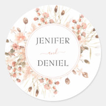 Boho séché aquarelle Mariage floral