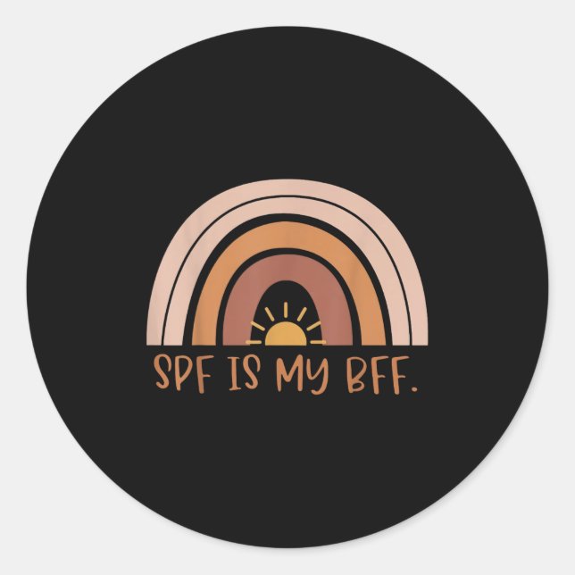 Sticker Rond Boho Spf Est Mon Bff Dermatologie Dermatologues De (Devant)