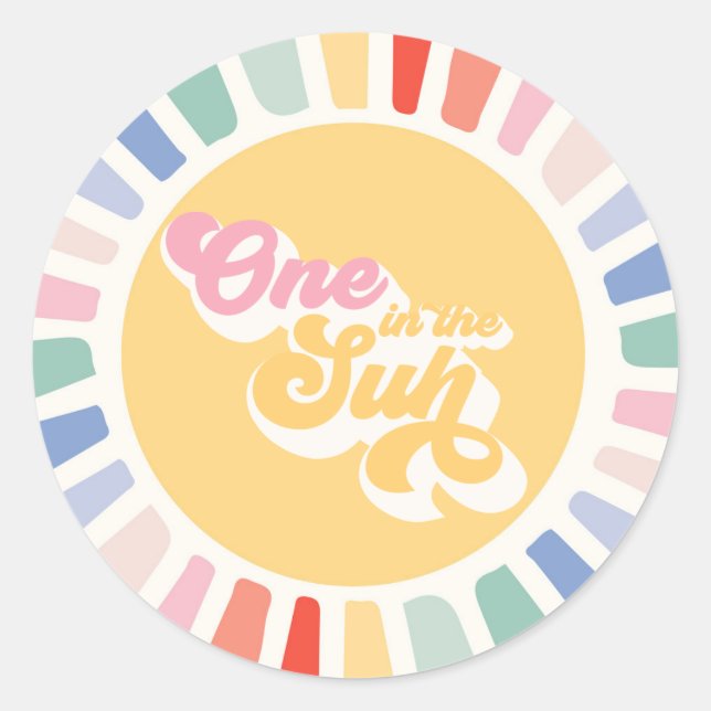 Sticker Rond Boho Sunshine Un Dans Le Soleil Soleil Faveur (Devant)