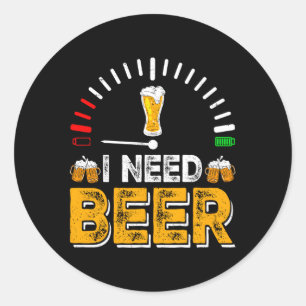 Sticker Rond Boire de bière Consommateurs Alcool