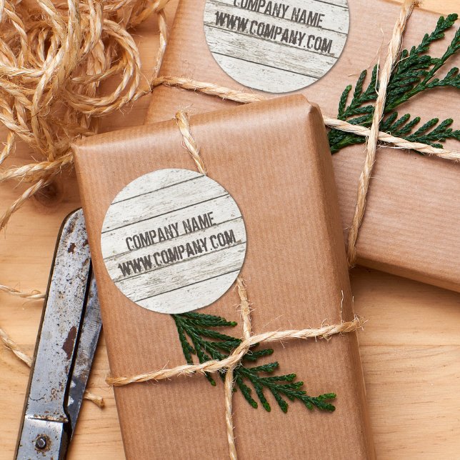 Sticker Rond Bois blanchi Construction de menuiserie (Créateur téléchargé)