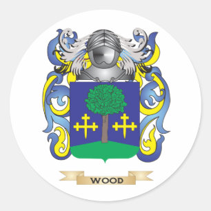 Sticker Rond Bois de famille (armoiries)