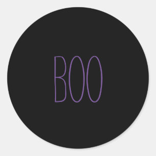Sticker Rond Bois noir violet éffrayant manuscrit Halloween