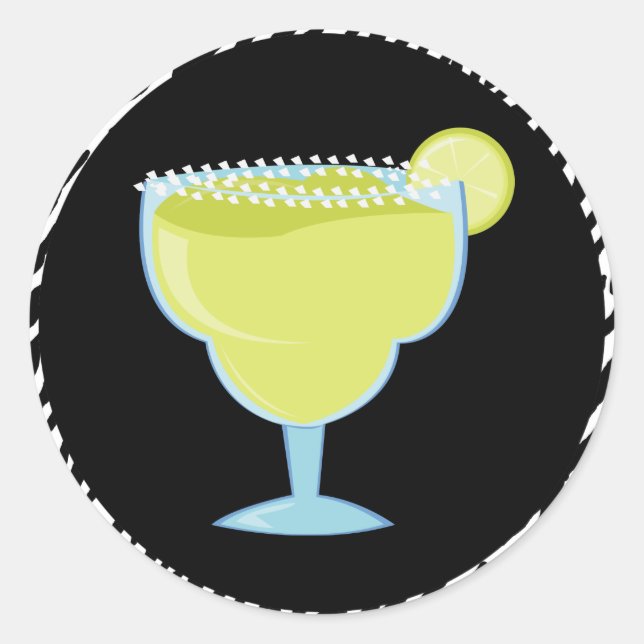 Sticker Rond Boisson verte Margarita (Devant)