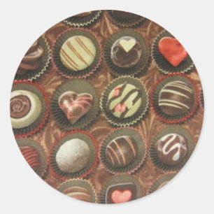 Sticker Rond Boîte à chocolat