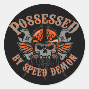Sticker Rond Boîte à outils Démon de vitesse
