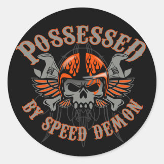 Sticker Rond Boîte à outils Démon de vitesse
