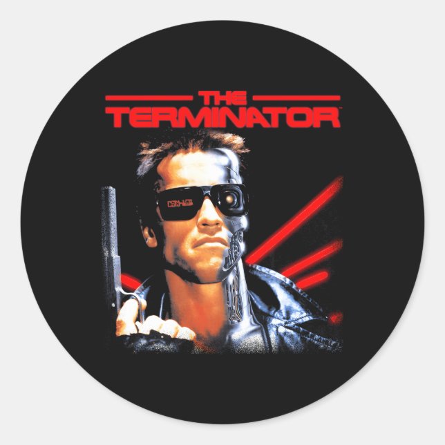 Sticker Rond Boîte cinéma Terminator (Devant)