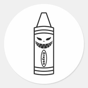 Sticker Rond Boîte Crayon Effrayant Halloween Couples Costume F
