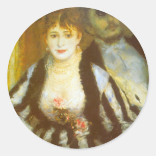 Sticker Rond Boîte de théâtre par Pierre Renoir, Art fin vintag