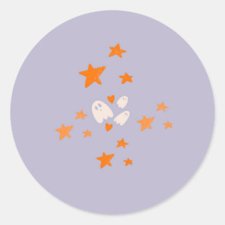 Sticker Rond Boite et petites étoiles