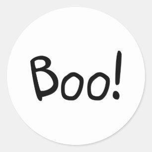 Sticker Rond Boite simple jolie typographie manuscrite Hallowee