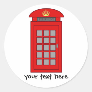 Sticker Rond Boîte téléphonique britannique