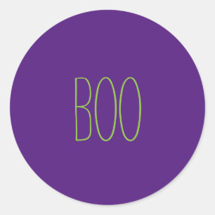 Sticker Rond Boite vert violet éffrayant manuscrit Halloween