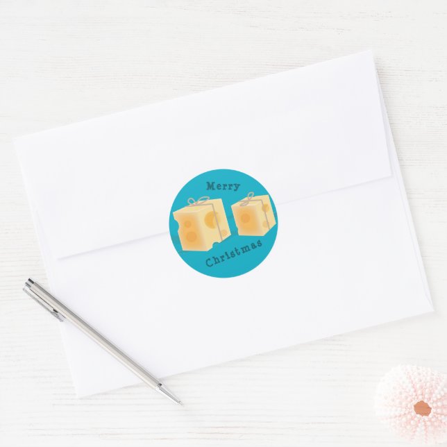 Sticker Rond Boîtes Cadeaux de Fromage (Enveloppe)