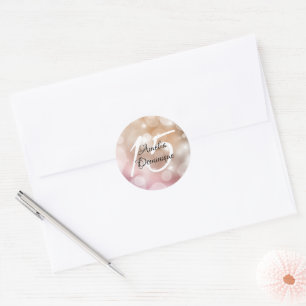 Sticker Rond Bokeh Quinceanera