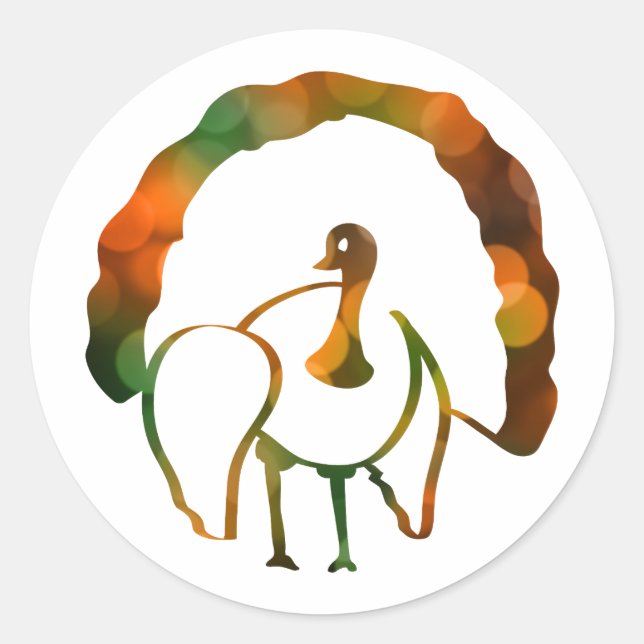 Sticker Rond Bokeh Turquie (Devant)