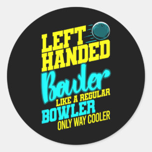 Sticker Rond Bol Bowl à gauche Byll Humour Bowling Striker