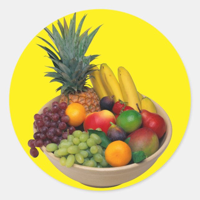 Sticker Rond Bol de fruits (Devant)