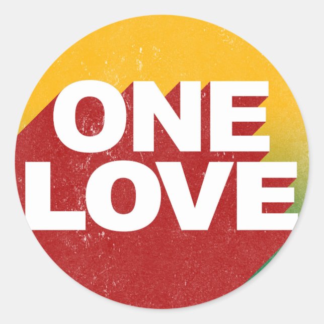 Sticker Rond Bold cool One Love (Devant)